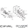 Cifial 600060CU Cudo Thermostatic Shower Valve with Diverter Dimension