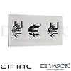 Cifial 600L32TB Techno 300 3 Control Landscape Thermostatic Valve 2 Outlets Shower Spare Parts