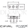 Cifial 600L33BHL Brookhaven Lever 3 Control Landscape Thermostatic Shower Valve with Diverter Dimens