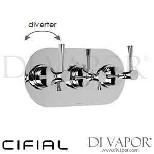 Cifial 600L33BHL Brookhaven Lever 3 Control Landscape Thermostatic Shower Valve with Diverter Spare 