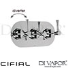 Cifial 600L33BHL Brookhaven Lever 3 Control Landscape Thermostatic Shower Valve with Diverter Spare 