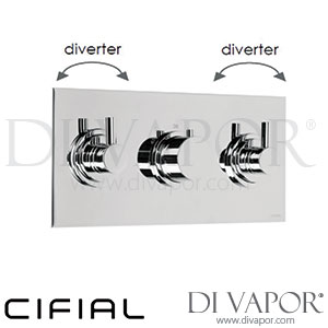 Cifial 600L34TB Techno 300 3 Control Landscape Thermostatic Valve 4 Outlets Spare Parts