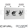 Cifial 600L34TB Techno 300 3 Control Landscape Thermostatic Valve 4 Outlets Spare Parts