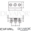 Cifial 600L35TB Techno 300 3 Control Landscape Thermostatic Valve 5 Outlets Dimensions