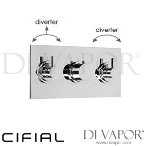 Cifial 600L35TB Techno 300 3 Control Landscape Thermostatic Valve 5 Outlets Spare Parts