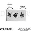 Cifial 600L35TB Techno 300 3 Control Landscape Thermostatic Valve 5 Outlets Spare Parts