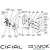 Cifial 600V33BHX Brookhaven Cross 3 Control Thermostatic Shower Valve with Diverter Dimension