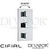 Cifial 600V33SQ Quadrado 3 Control Thermostatic Shower Valve 3 Outlets Spare Parts