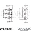 Cifial 600V34BHL Brookhaven Lever 3 Contol Thermostatic Valve with Double Diverter Dimensions