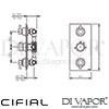 Cifial 600V34TB Techno 300 3 Control Thermostatic Valve 4 Outlets Shower Dimensions