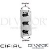 Cifial 600V35CL Coule 3 Control Thermostatic Shower Valve with Double Diverter 5 Outlets Spare Parts