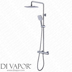 Vurtu 628553 Hunsdon Thermostatic Valve Square Overhead and Hand Shower Chrome Spare Parts