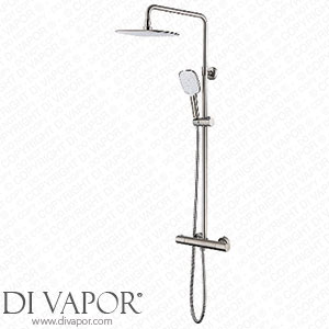 Vurtu 628555 Hunsdon Thermostatic Valve Square Overhead and Hand Shower Brushed Nickel Spare Parts