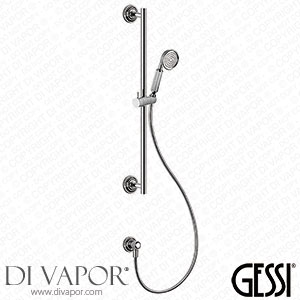 Gessi Venti20 Straight Sliding Rail with Handshower Hose and Water Outlet 65141#031 Spare Parts