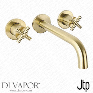 JTP Solex Brushed Brass 3 Hole Wall Mounted Basin Mixer - 66089ABBR Spare Parts