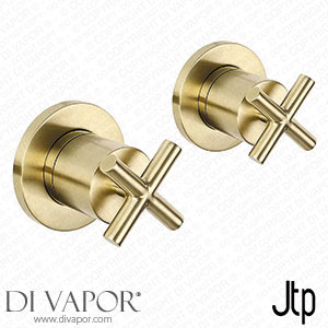 JTP Solex Brushed Brass Wall Mounted Side Valves (Pair) - 66089BBR Spare Parts