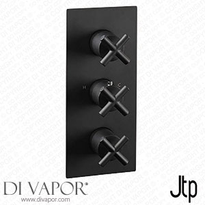 JTP Solex Matt Black Twin Outlet Thermostatic Concealed Shower Valve Vertical - 6690AMB Spare Parts