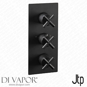 JTP Solex Matt Black Triple Outlet Thermostatic Concealed Shower Valve Vertical - 6691AMB Spare Parts