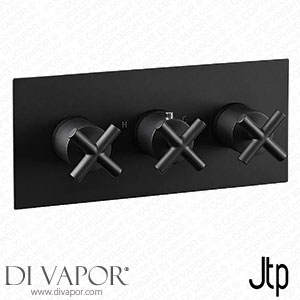 JTP Solex Matt Black Triple Outlet Thermostatic Concealed Shower Valve Horizontal - 6692AMB Spare Parts