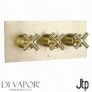 JTP Solex Brushed Brass Twin Outlet Thermostatic Concealed Shower Valve Horizontal - 6693ABBR Spare Parts