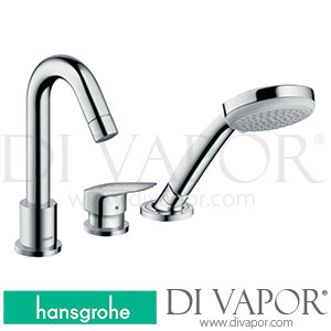 Hansgrohe 71310000 Logis 3-Hole Rim Mounted Single Lever Bath Mixer for Secuflex >01/15 Spare Parts