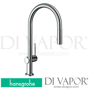 Hansgrohe 72801001 Talis N Single Lever Kitchen Mixer 210, Pull-Out Spray, 2Jet, Sbox Spare Parts >06/20