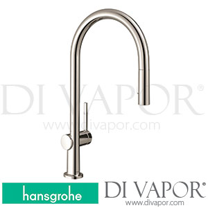 Hansgrohe 72801831 Talis N Single Lever Kitchen Mixer 210, Pull-Out Spray, 2Jet, Sbox Spare Parts >06/20