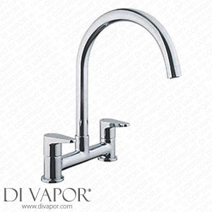 Essentials 7390T 58A Deck-Mounted Dual-Lever Bridge Mixer Kitchen Tap Chrome Spare Parts