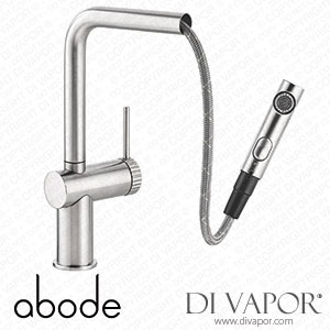 Abode 743RK Abode Fraction Pull-Out Spray Mono Mixer Kitchen Tap Brushed Nickel Spare Parts