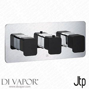 JTP Axel Twin Outlet Thermostatic Concealed Shower Valve Horizontal with Matt Black Handles - 74693MBH Spare Parts