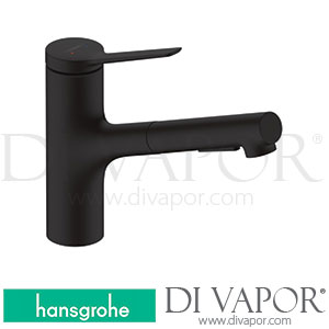 Hansgrohe 74800671 Zesis M33 Single Lever Kitchen Mixer 150, Pull-Out Spray, 2Jet Spare Parts >10/21