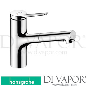 Hansgrohe 74803000 Zesis M33 Single Lever Kitchen Mixer 150, Pull-Out Spray, 2Jet, Sbox Lite Spare Parts >01/22