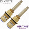 Heritage Bathrooms TDCG00 Tap Cartridges (Pair) - Gold Finish