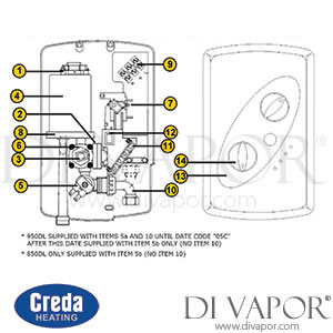 Creda 850DL (2010 - Current) Electric Shower Spare Parts