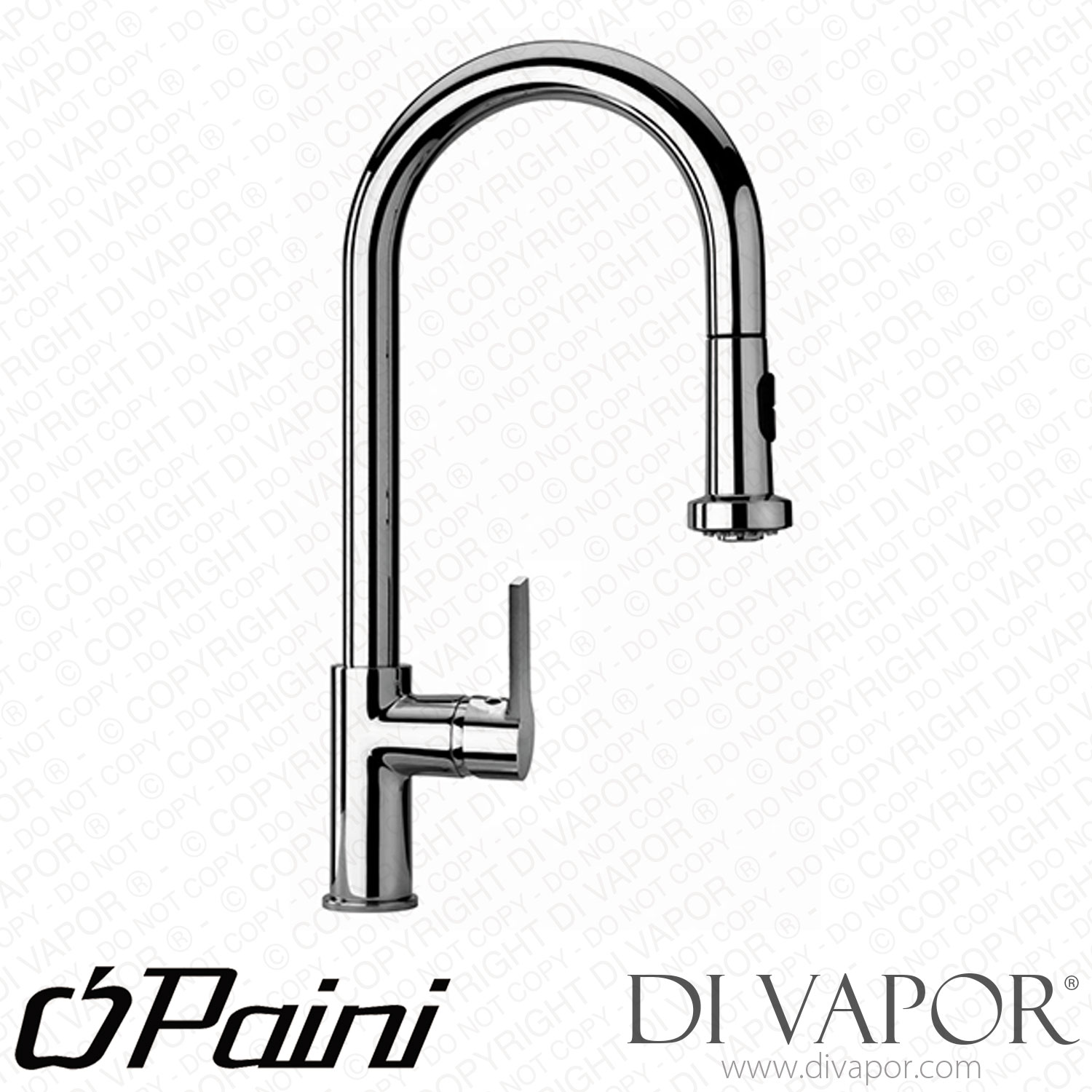 Paini 90CR591LL Le Mans Single Lever Kitchen Mixer Tap with Single Flow  Pull-Out Shower Spare Parts