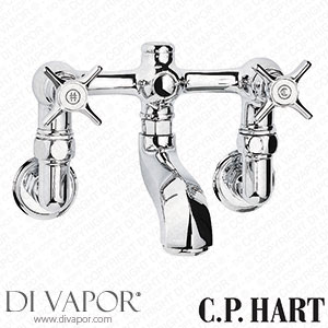 C.P. Hart Epoch Wall-Mounted Bath Filler with Wall Unions 9851CP Spare Parts