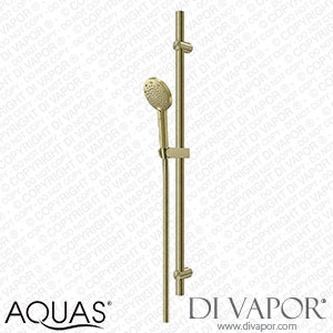 AQUAS X-Jet Turbo Slider Rail Kit with 3-Spray Handshower - Brushed Brass - A000528 Spare Parts