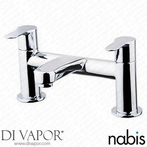 Nabis A05027 Corda Two Tap Hole Bath Filler Tap Chrome Spare Parts