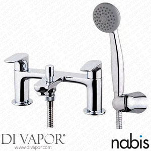 Nabis A05031 Swish Two Tap Hole Bath/Shower Mixer Tap and Kit Chrome Spare Parts