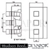 Hudson Reed Kubix Triple Concealed Shower Valve Dimensions