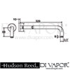 Hudson Reed Minimalist Dual Concealed Shower Valve Tec fixed head Dimension