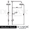 Hudson Reed Twin Shower Valve With Victorian Rigid Riser Kit Dimension