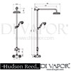 Hudson Reed Traditional Shower Valve Rigid Riser Kit Dimensions