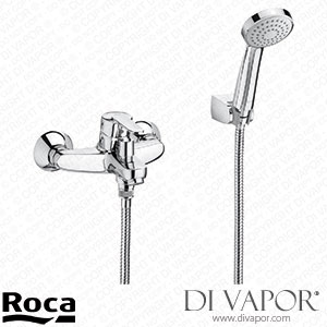 Roca Wall-Mounted Bath-Shower Mixer with Automatic Diverter Handshower 1 70 m Flexible Hose and Wall Bracket (A5A0125C02) Spare Parts