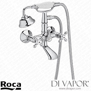 Roca Wall-Mounted Bath-Shower Mixer with Accessories (A5A014BC00) Spare Parts