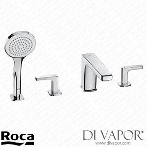 Roca Deck-Mounted Bath-Shower Mixer with Short Spout Diverter and Handshower (A5A0901C00) Spare Parts