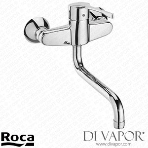 Roca PRO - Wall-Mounted Basin or Sink Mixer with Swivel Spout (A5A7623C00) Spare Parts