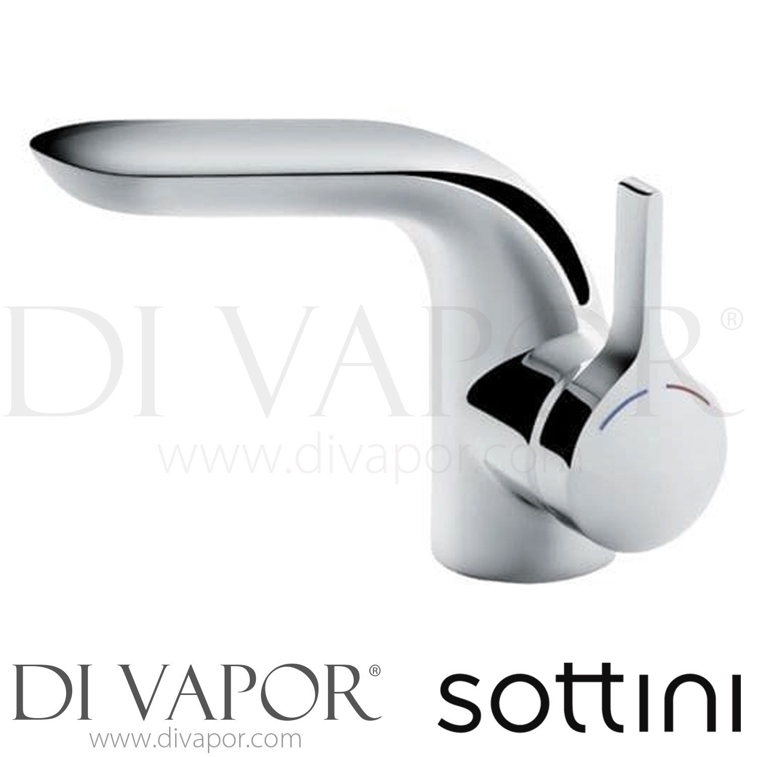 Sottini Paglia Single Lever Hole Basin Mixer With Pop Up Waste Tap