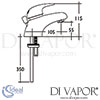 Ideal Standard Domi Solo Single Lever 1 Taphole Tap Dimensions