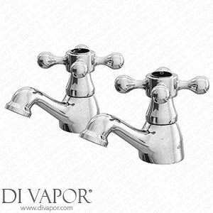 Victorian Plumbing ALB009 Albert Traditional Basin Tap with Black Indices (Pair) Spare Parts